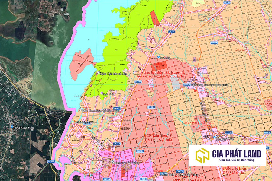 Kiểm tra sổ hồng và quy hoạch đất ven hồ Dầu Tiếng.