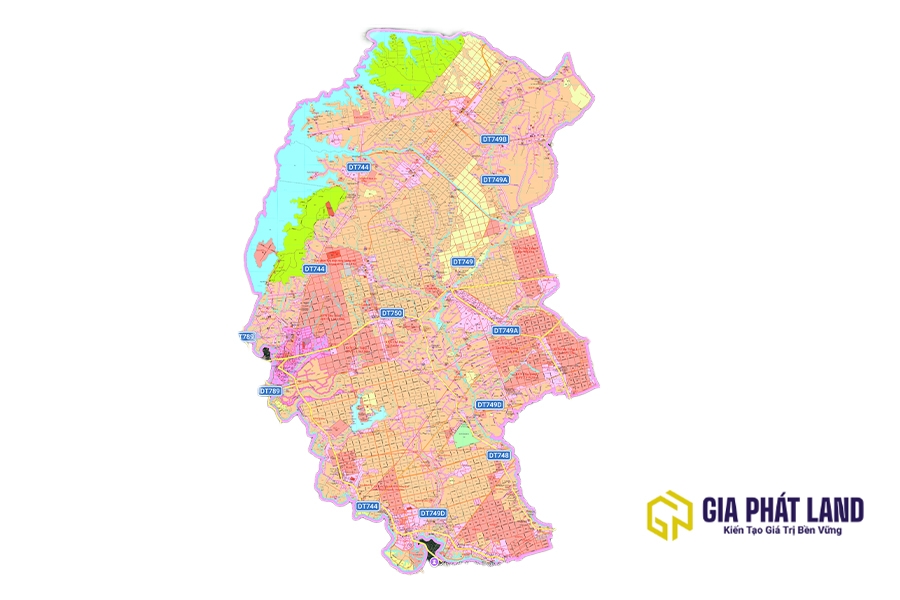 Bản đồ quy hoạch sử dụng đất huyện Dầu Tiếng Bình Dương năm 2026 tổng thể.