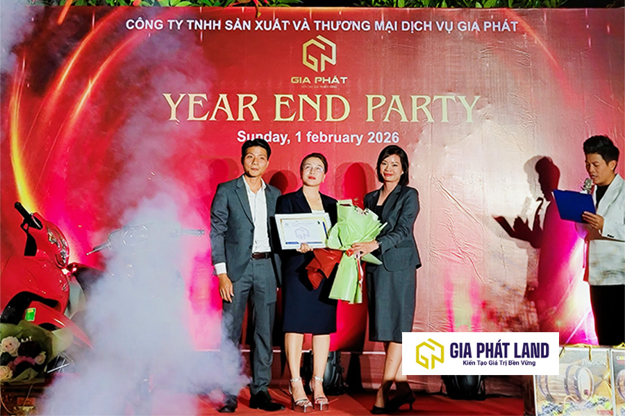 Vinh danh thành tích bứt phá và kỷ lục doanh thu tại Tất niên Gia Phát Land 2025.