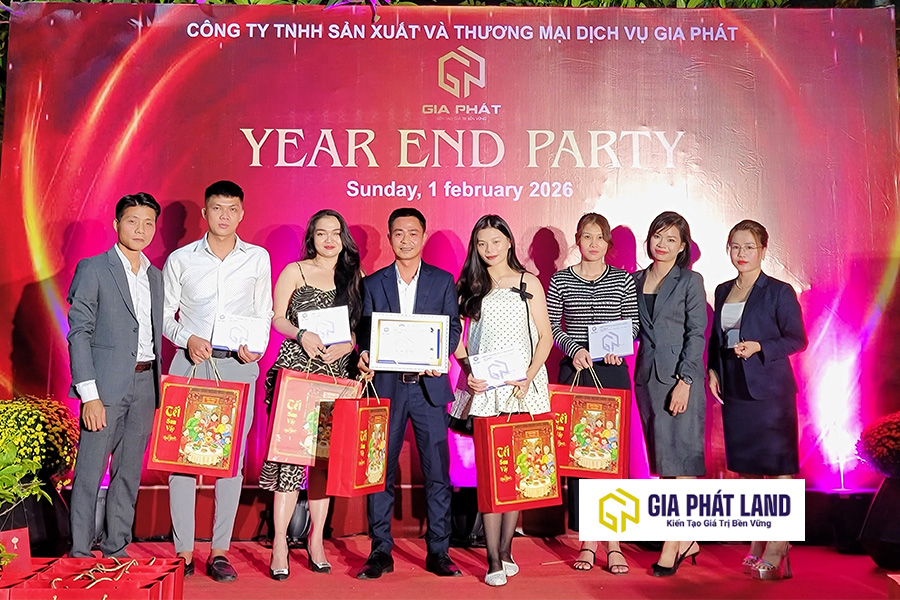 Vinh danh thành tích bứt phá và kỷ lục doanh thu tại Tất niên Gia Phát Land 2025.